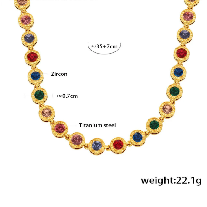 Wholesale Stainless Steel CZ Tennis Necklace and Bracelet Set