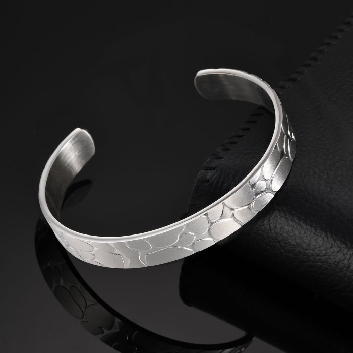 Wholesale Mens Stainless Steel Open Bangle