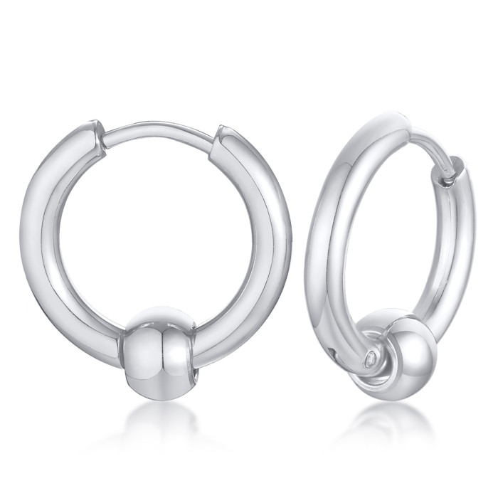 Wholesale Stainless Steel Hoop Earrings Men