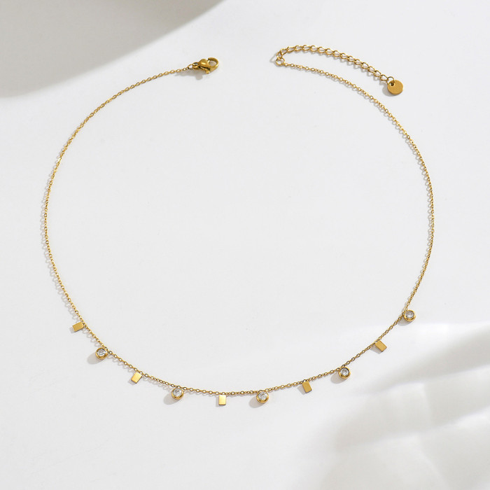 Wholesale Stainless Steel Station Necklace