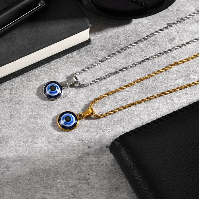 Wholesale Stainless Steel Devil's Eye Pendant Necklace