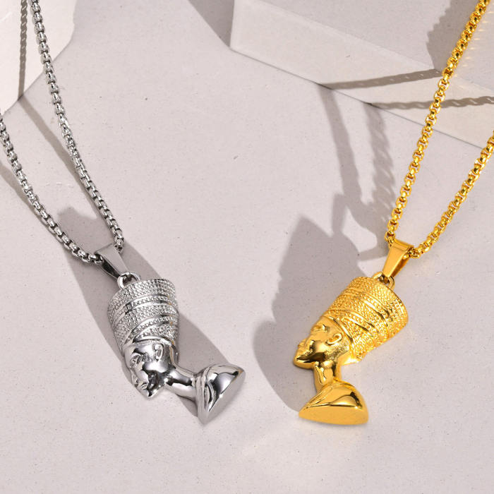 Wholesale Stainless Steel Egyptian Queen Nefertiti Pendant