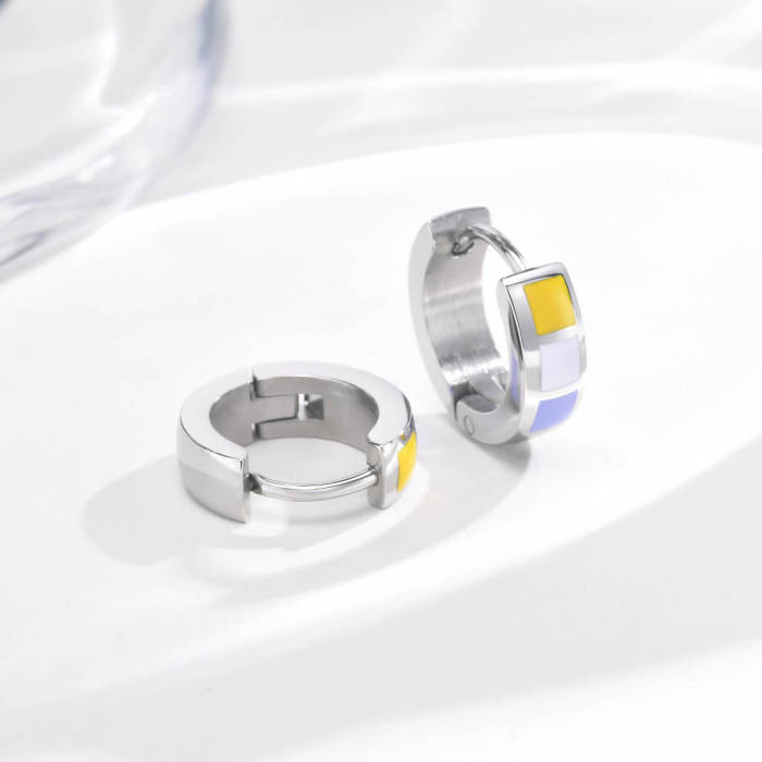 Wholesale Stainless Steel Colorful Earrings