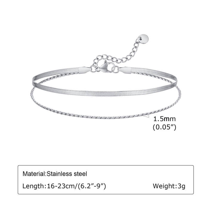Wholesale Stainless Steel Necklace Bracelet Anklet Set