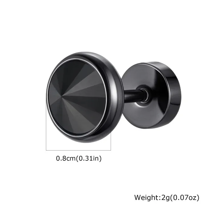 Wholesale Stainless Steel Zirconia Men's Earrings