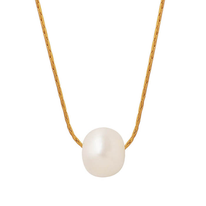 Wholesale Stainless Steel Pearl Pendant Necklace