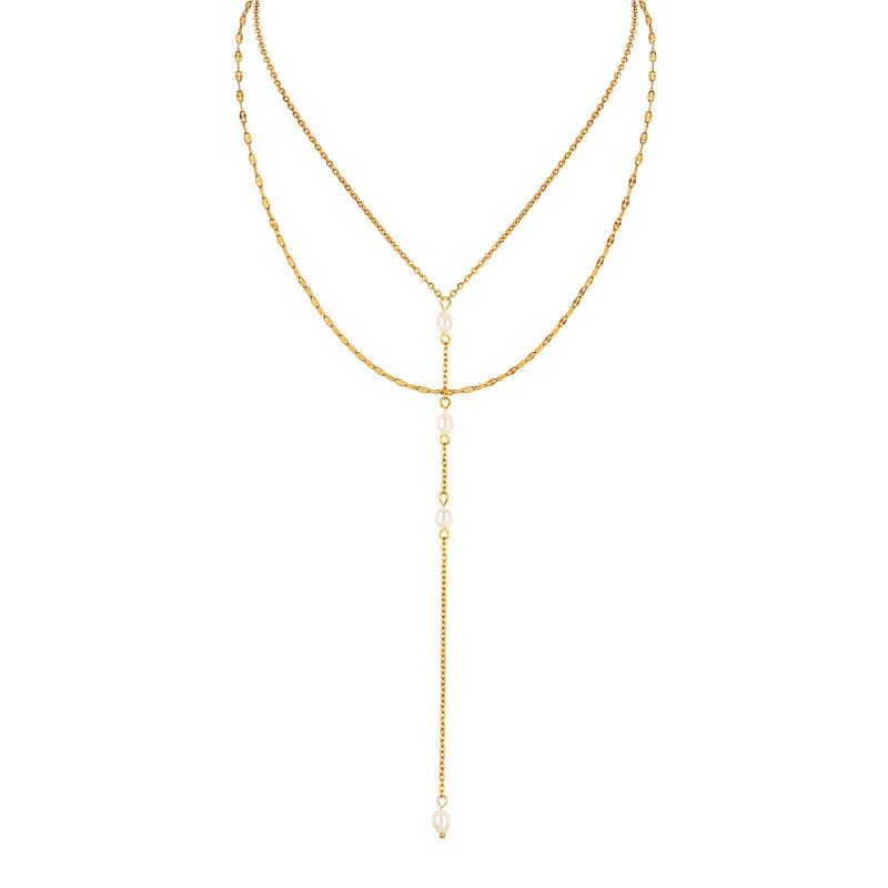 Wholesale Stainless Steel Fashion Layered Y Necklace