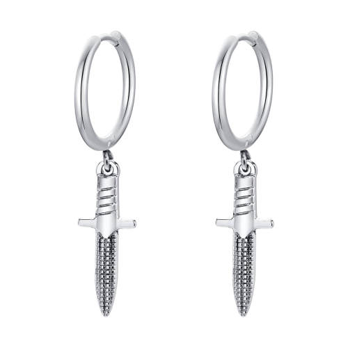 Wholesale Stainless Steel No Piercing Sword Earrings