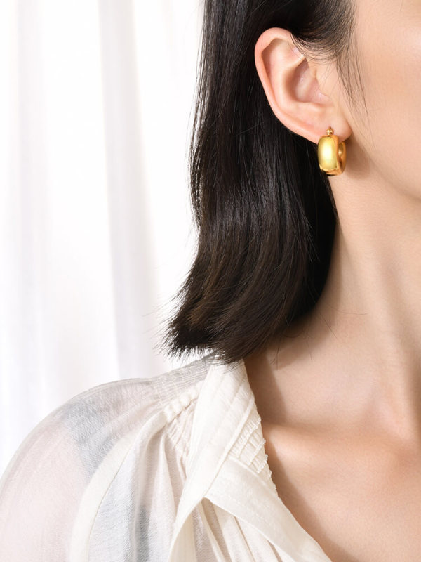 Wholesale Stainless Steel Thick Chunky Hoop Earrings