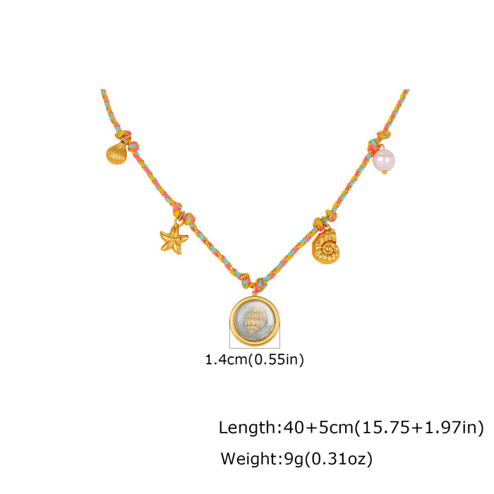 Wholesale Coastal Real Conch Specimen Necklace