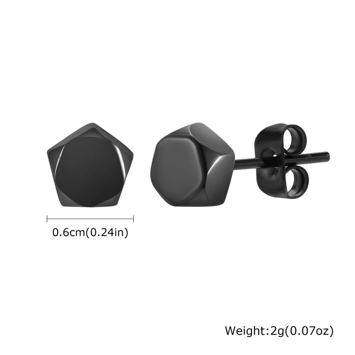 Wholesale Stainless Steel Vintage Geometric Stud Earrings