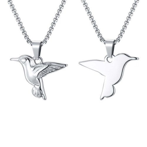 Wholesale Stainless Steel Hummingbird Pendant Necklace