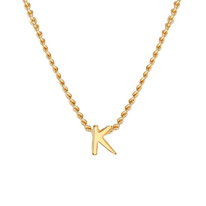 Wholesale Stainless Steel Minimalist Initials Necklace