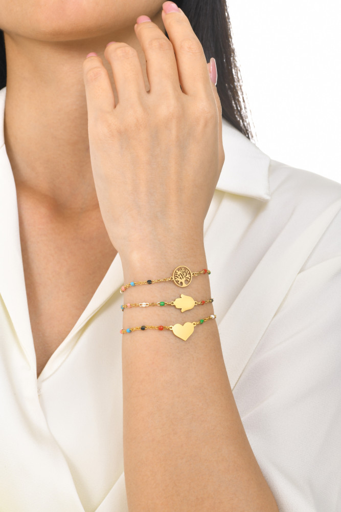Wholesale Stainless Steel Colorful Drip Oil Bracelet