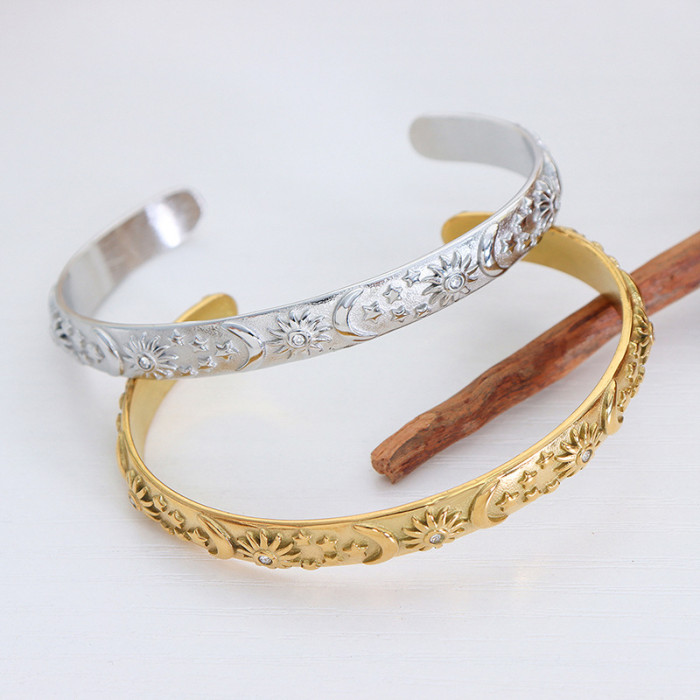 Wholesale Stainless Steel Celestial Bracelet and Earring