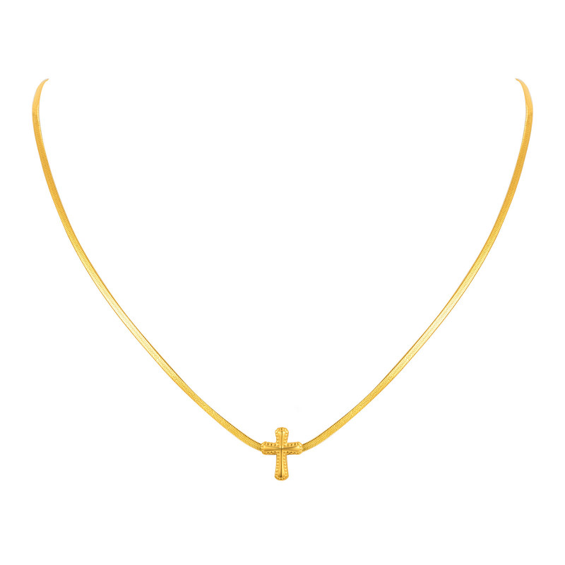 Wholesale Stainless Steel Gold Cross Necklace