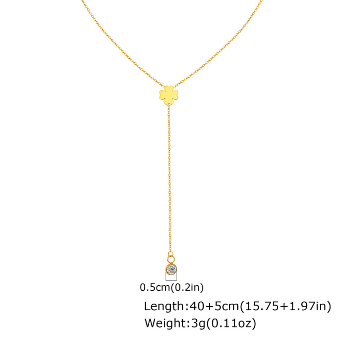 Wholesale Stainless Steel Clover Necklace