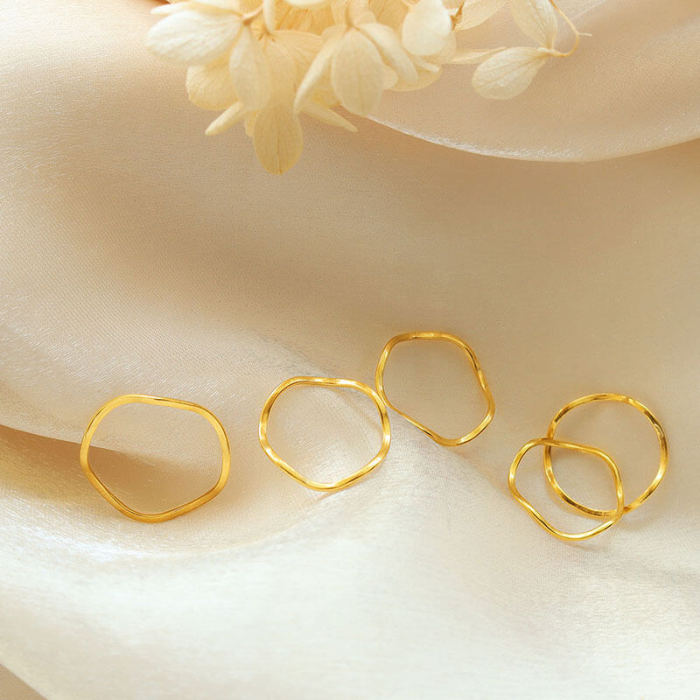 Wholesale Stainless Steel Thin Wave Ring