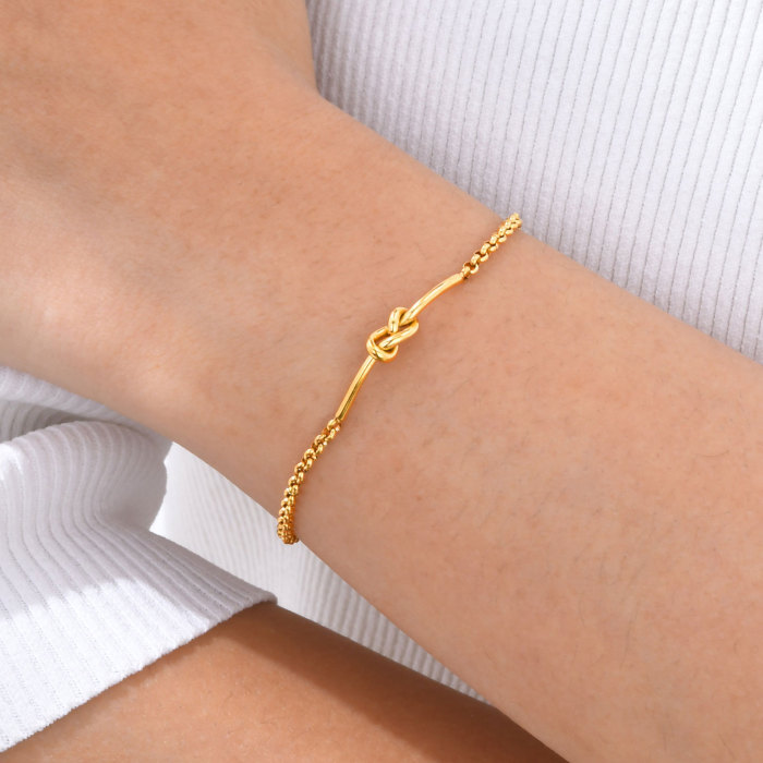 Wholesale Stainless Steel Belcher Rolo Chain Knot Bracelet