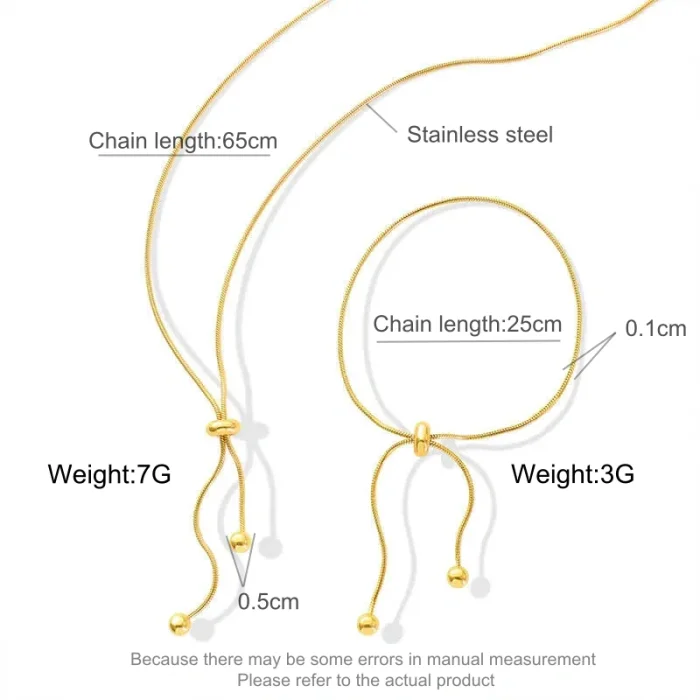 Wholesale Stainless Steel Bracelet and Necklace Set