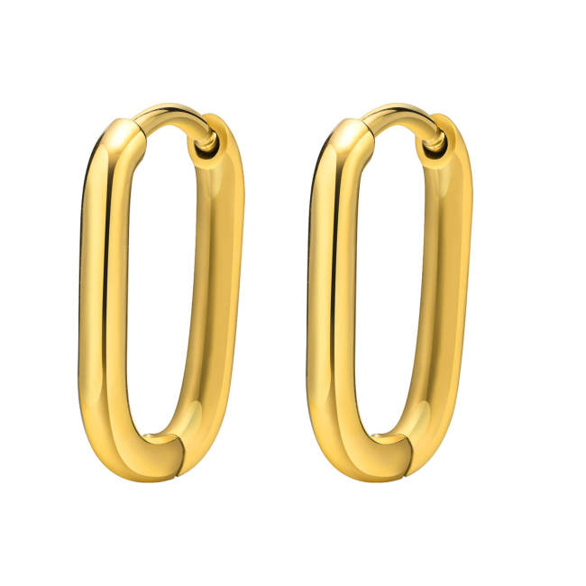 Wholesale Stainless Steel Paperclip Hoop Earrings