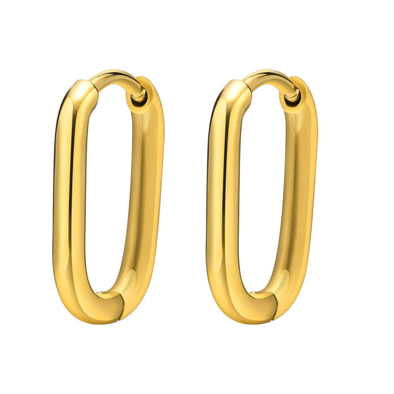 Wholesale Stainless Steel Paperclip Hoop Earrings