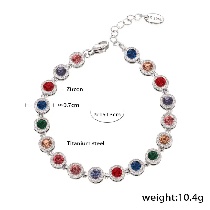 Wholesale Stainless Steel CZ Tennis Necklace and Bracelet Set