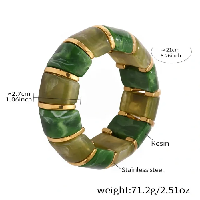 Wholesale Colorful Resin Stretch Bracelet