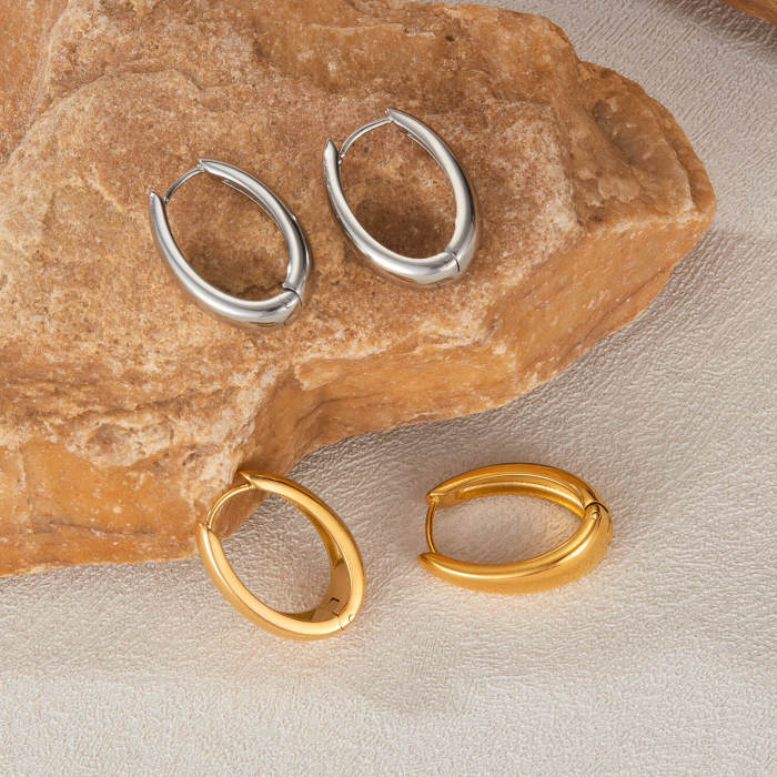 Wholesale Stainless Steel Trend U-Shaped Earrings