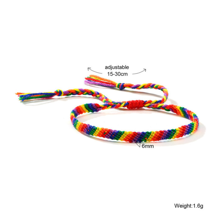 Wholesale Unique Rainbow Braided Bracelet