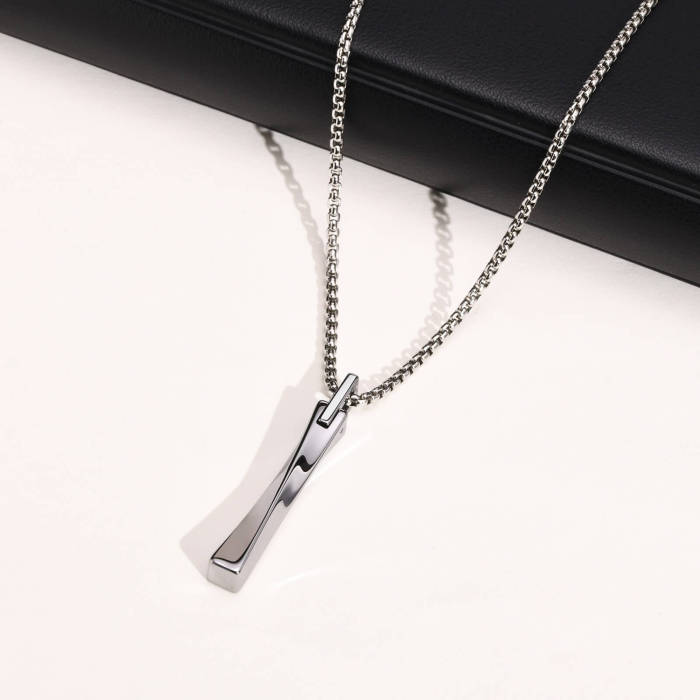 Wholesale Tungsten Twisted Bar Pendant