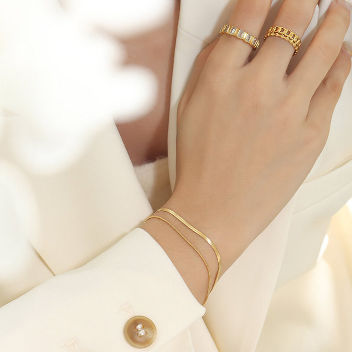 Wholesale Stainless Steel Double Blade Chain Bracelet