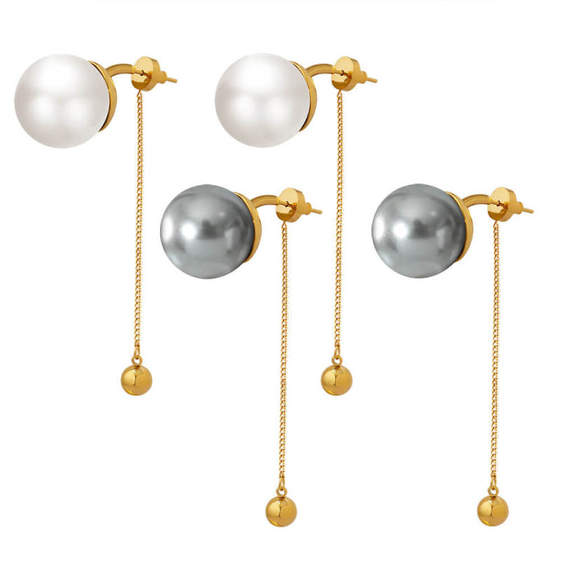 Wholesale Stainless Steel Pearl Earrings
