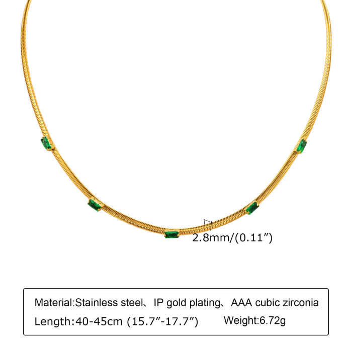 Wholesale Stainless Steel Snake Chain Bracelet Necklace Set
