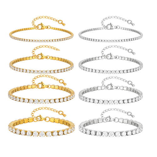 Wholesale Stainless Steel Diamond Tennis Bracelet Anklet