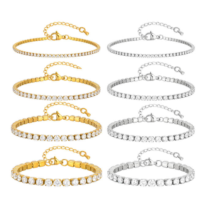 Wholesale Stainless Steel Diamond Tennis Bracelet Anklet