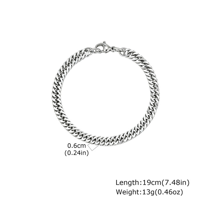 Wholesale Stainless Steel Cuban Link Bracelet