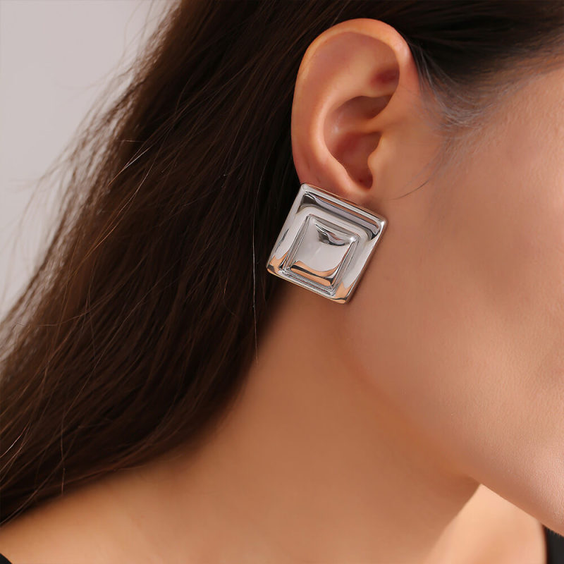 Wholesale Stainless Steel Framed- Stud Earrings