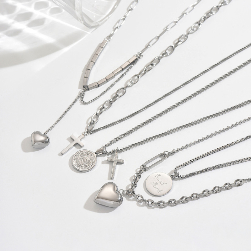 Wholesale Stainless Steel Silver Necklace Collection