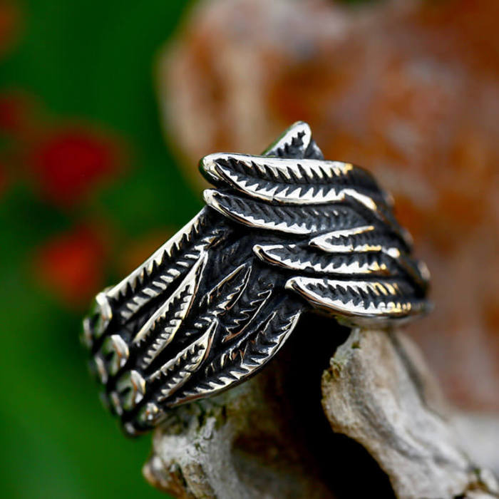 Wholesale Stainless Steel Feather Rings
