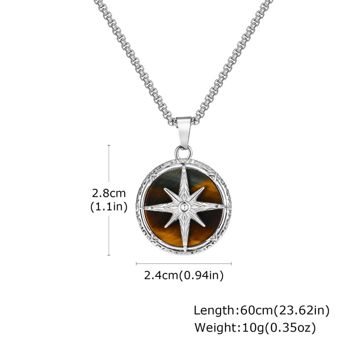 Wholesale Stainless Steel Eight-pointed Star Pendant