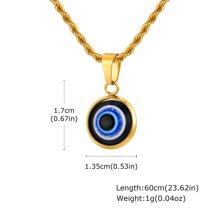 Wholesale Stainless Steel Devil's Eye Pendant Necklace