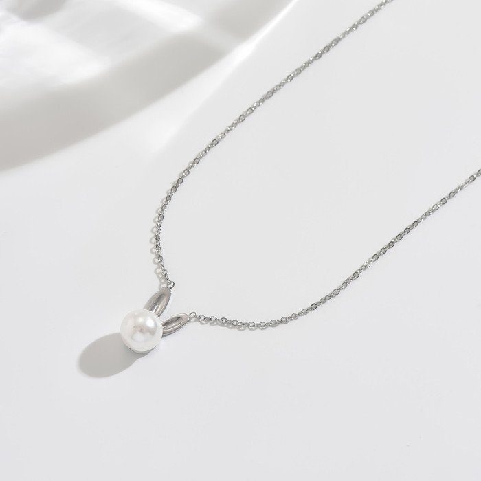 Wholesale Stainless Steel Bunny Necklace
