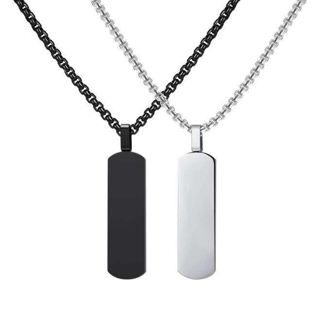 Wholesale Stainless Steel Engravable Rectangular Bar Pendant
