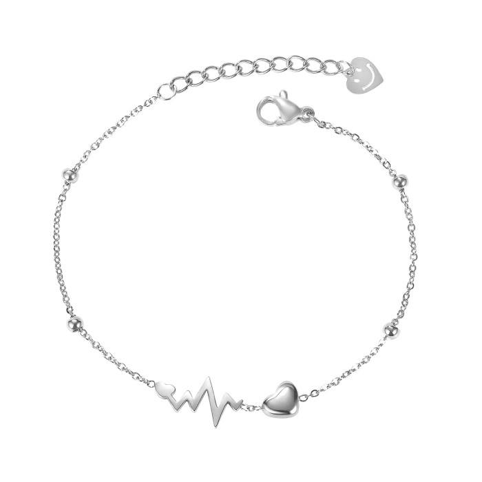 Wholesale Stainless Steel Medical Heartbeat ECG Bracelet