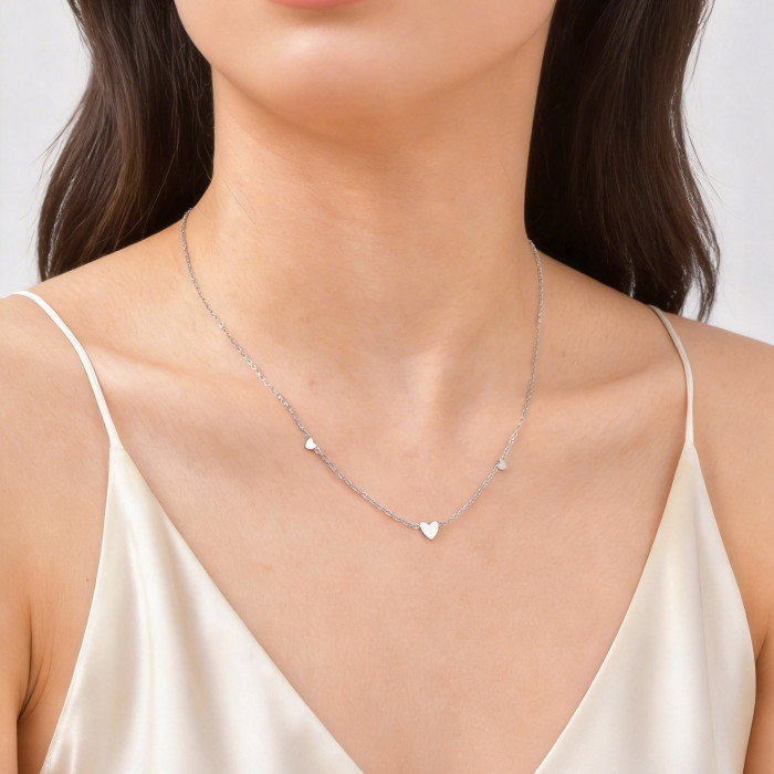 Wholesale Stainless Steel Minimalist Heart Necklace