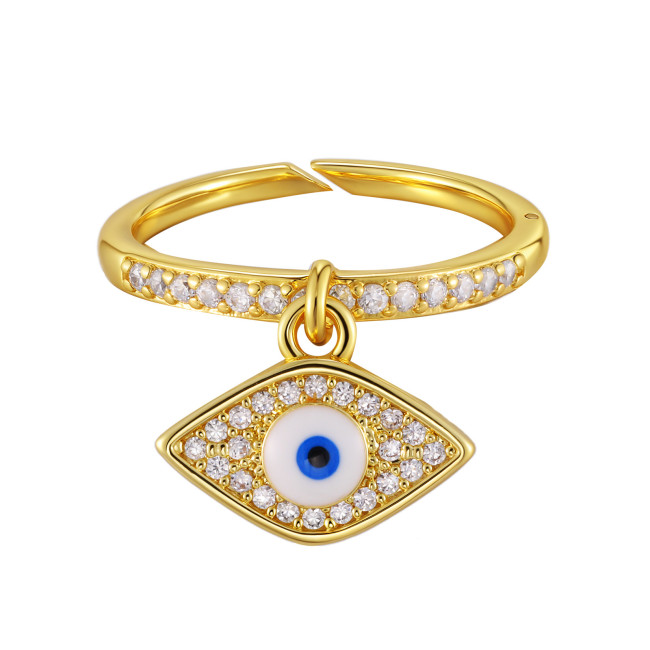 Wholesale Copper Evil Eye Charm Ring