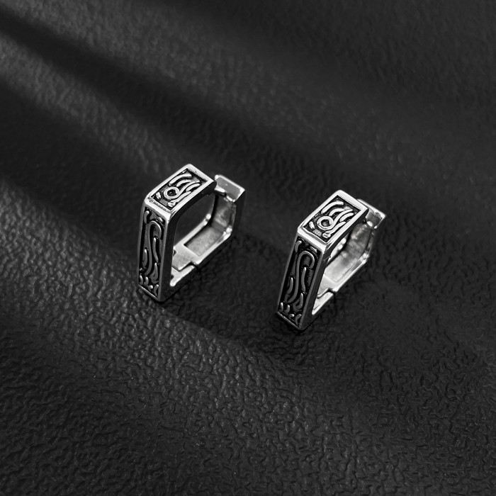 Wholesale Stainless Steel Hip Hop Earrings