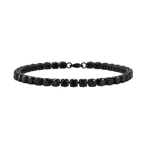 Wholesale Stainless Steel Men's Black Tennis Bracelet