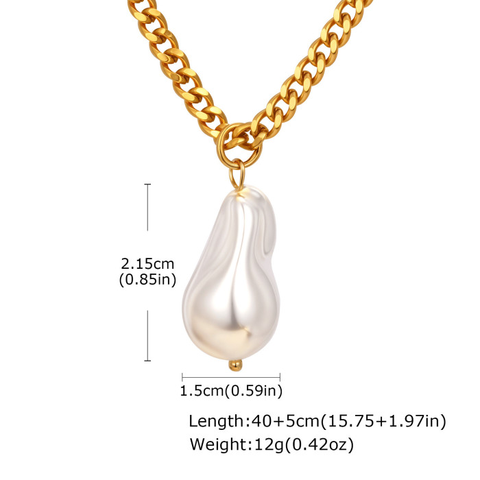Wholesale Stainless Steel Charming Pearl Necklace